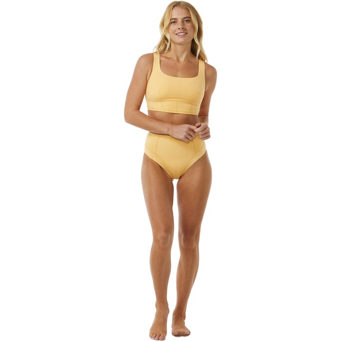 2024 Rip Curl Womens Mirage Ultimate Scoop Neck Crop Bikini Top 0B3WSW - Orange